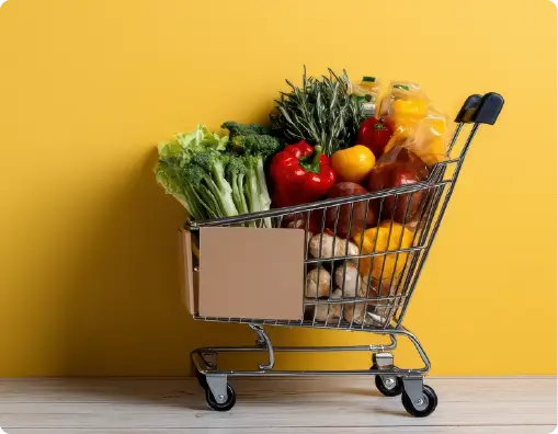 Fresh vegetables cart