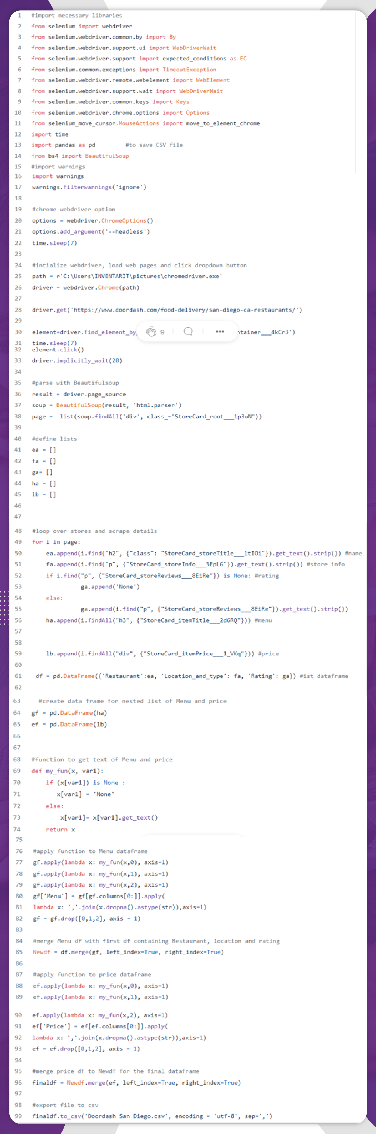 How to Scrape Restaurant Menu Data from DoorDash?